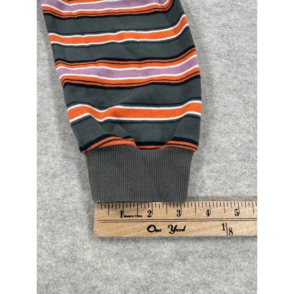 Wild Fable Womens Medium Black Orange Striped Mock Neck Pullover Sweater